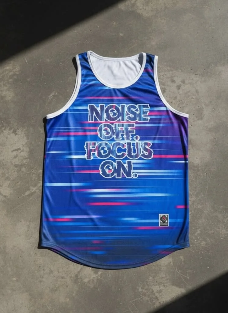 Blue custom singlet by Sprokies Apparel